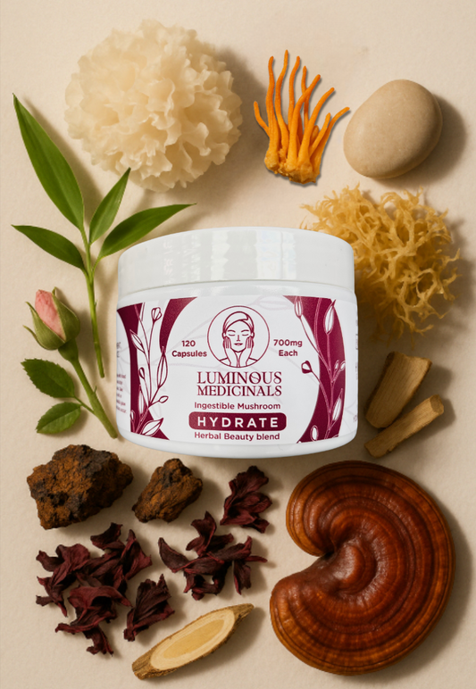 HYDRATE, Glow + Lift- Ingestible Mushroom and Herbal Beauty Blend